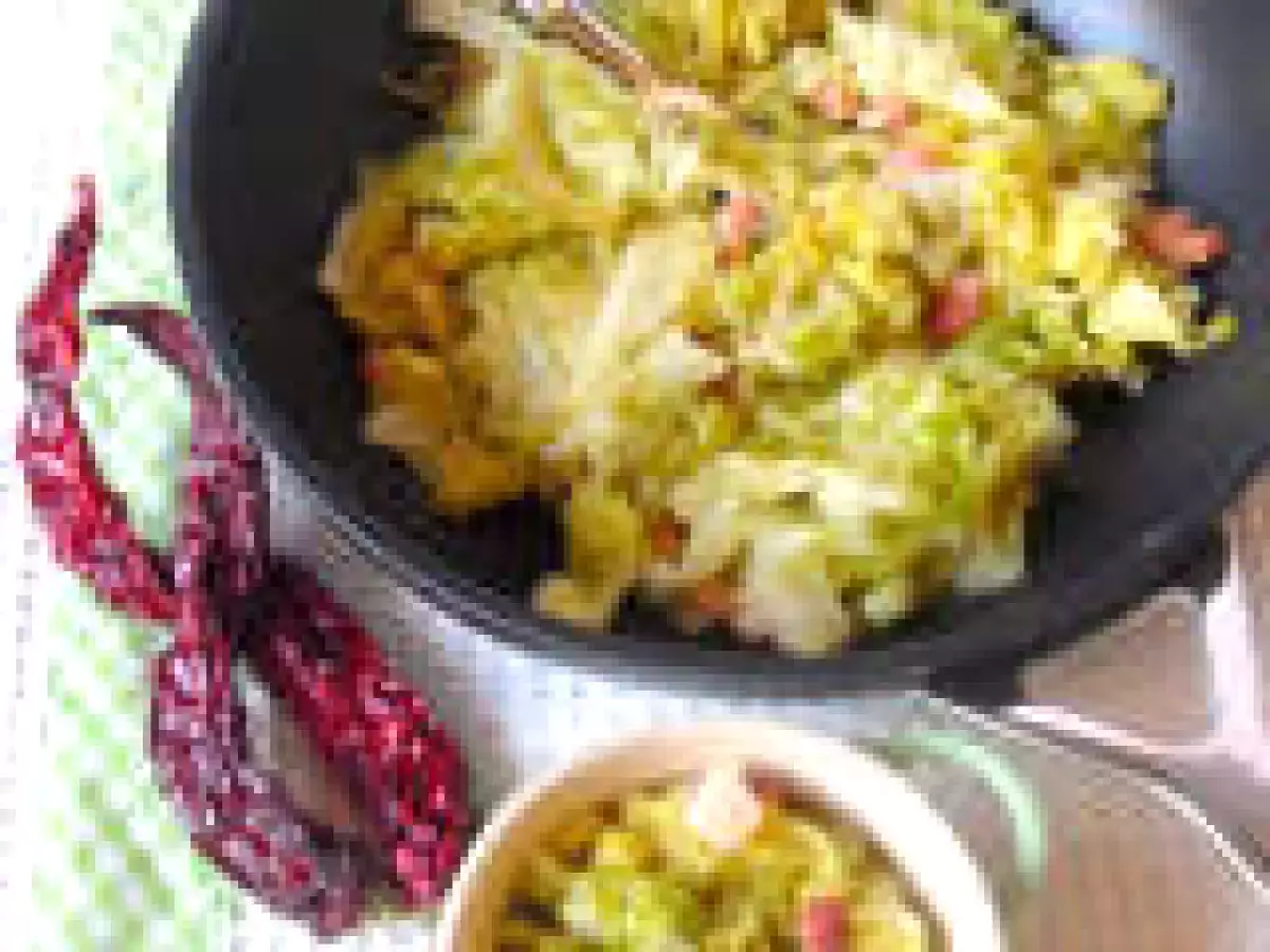 Padellata di verza e pancetta