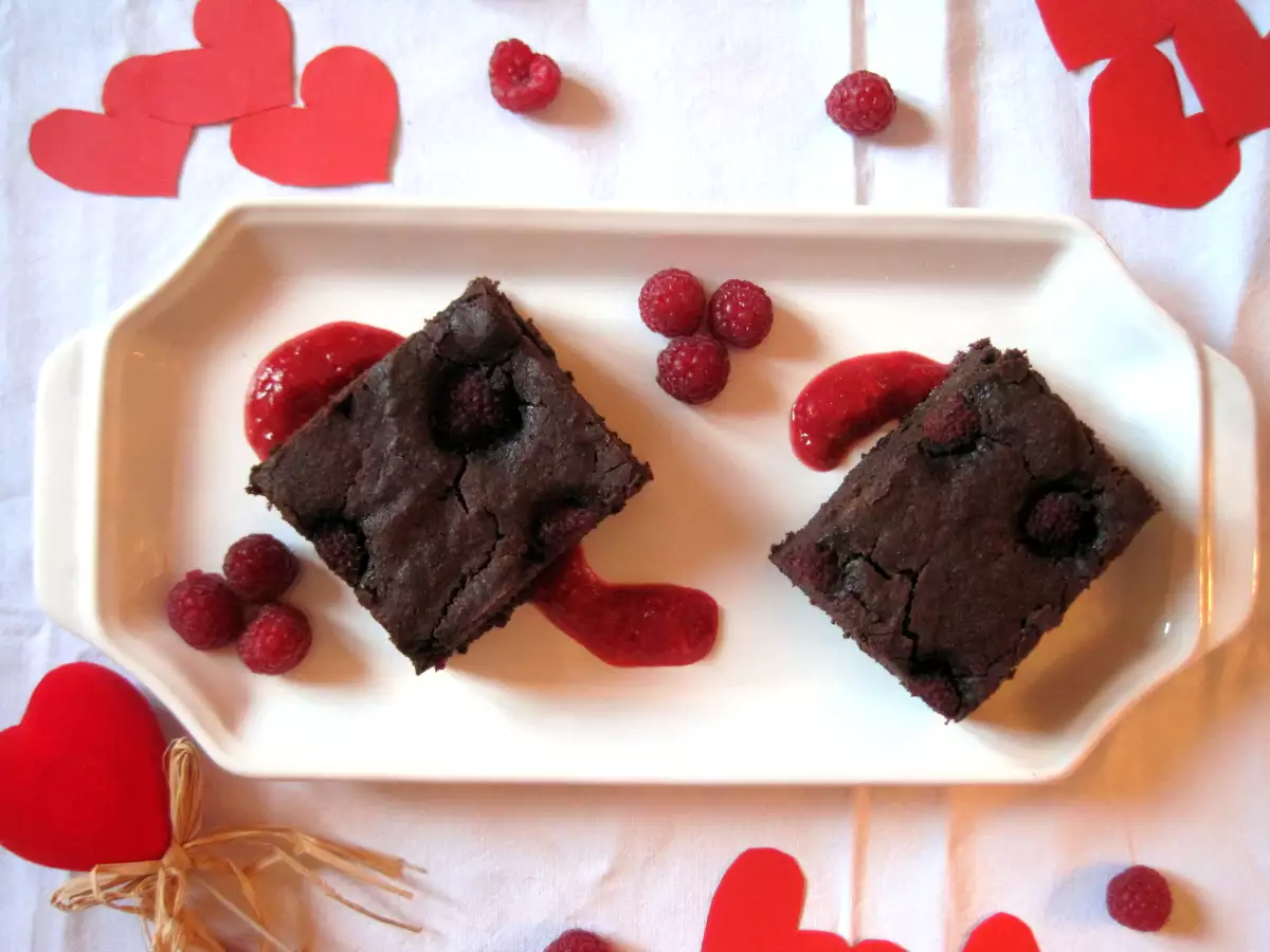Ricetta Brownies vegan con lamponi