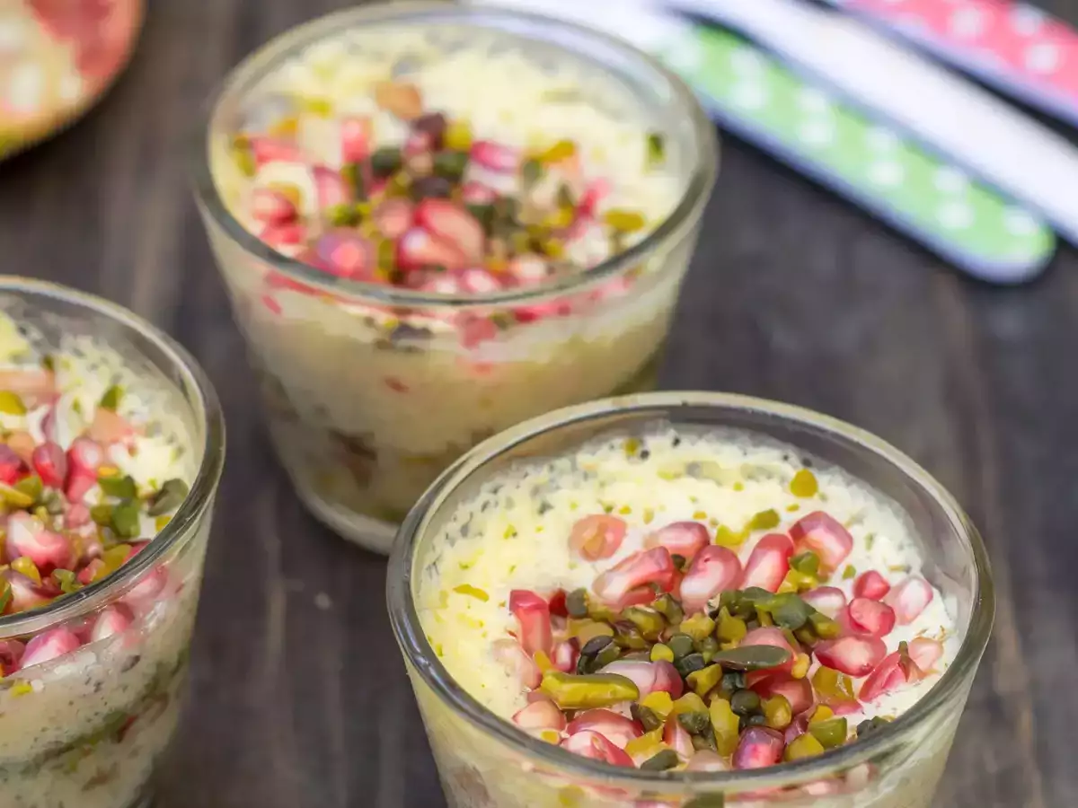 Ricetta Zabaione light con melograno e pistacchi