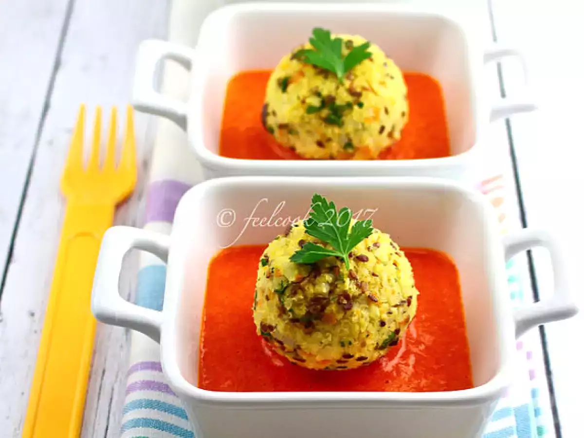 Ricetta Crocchette di miglio con salsa di peperoni