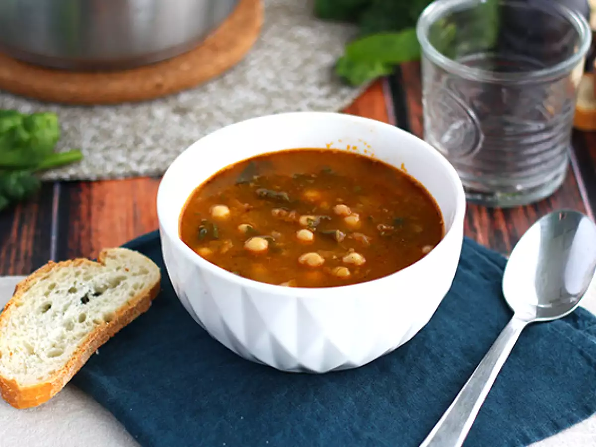 Ricetta Zuppa di ceci con spinaci