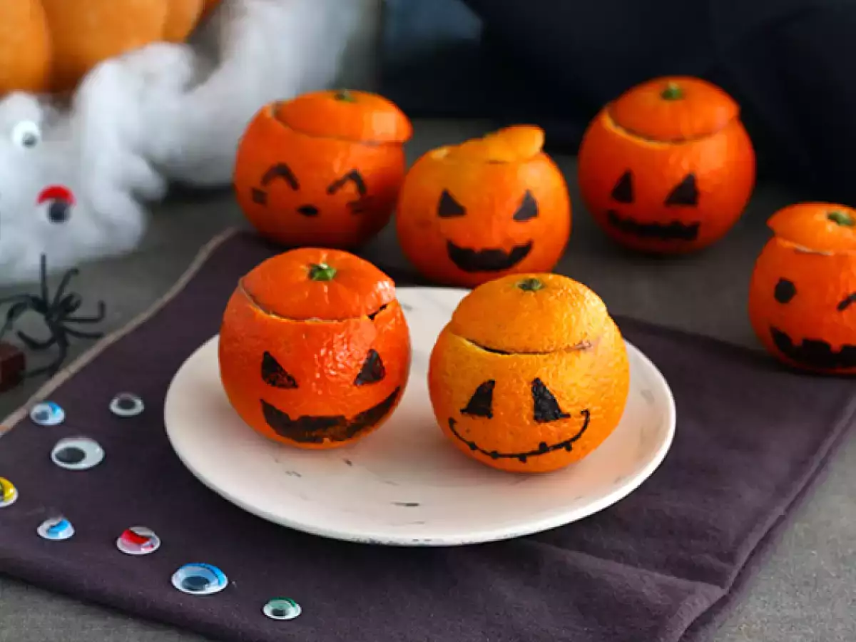 Ricetta Clementine di halloween ripiene con mousse al cioccolato