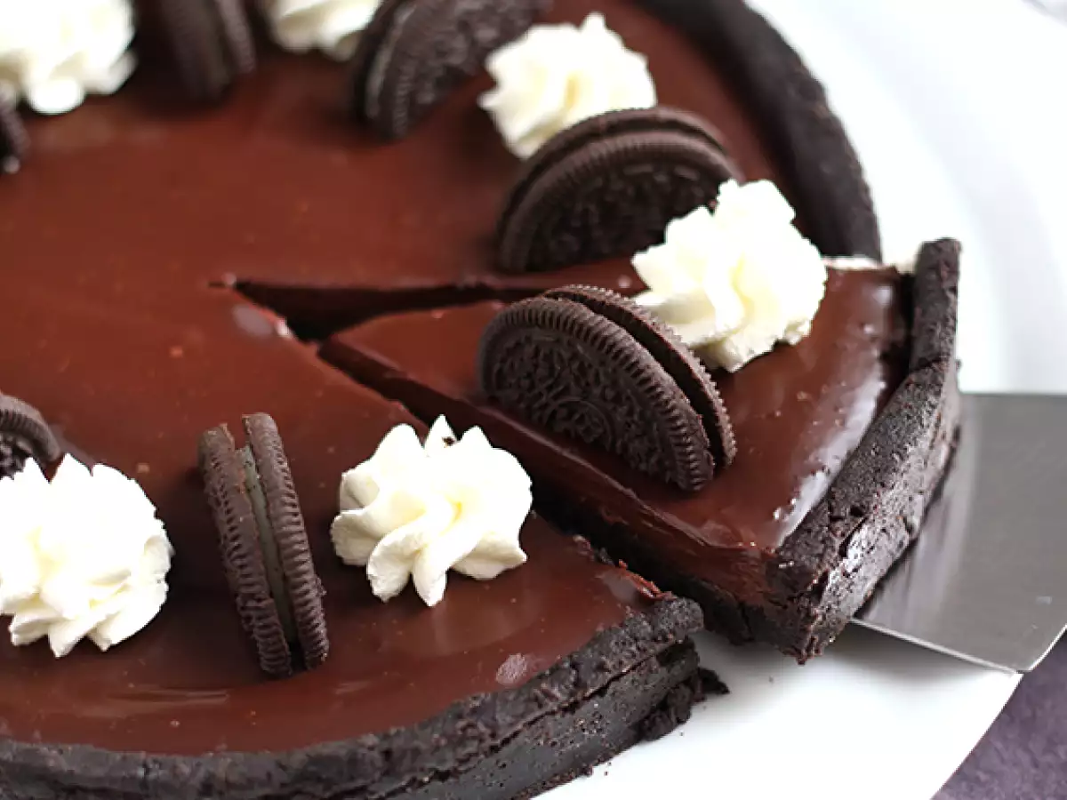 Ricetta Torta oreo con ganache al cioccolato senza cottura