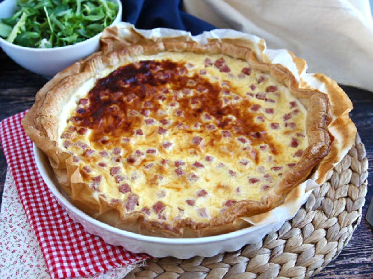torte salate con prosciutto cotto e mozzarella