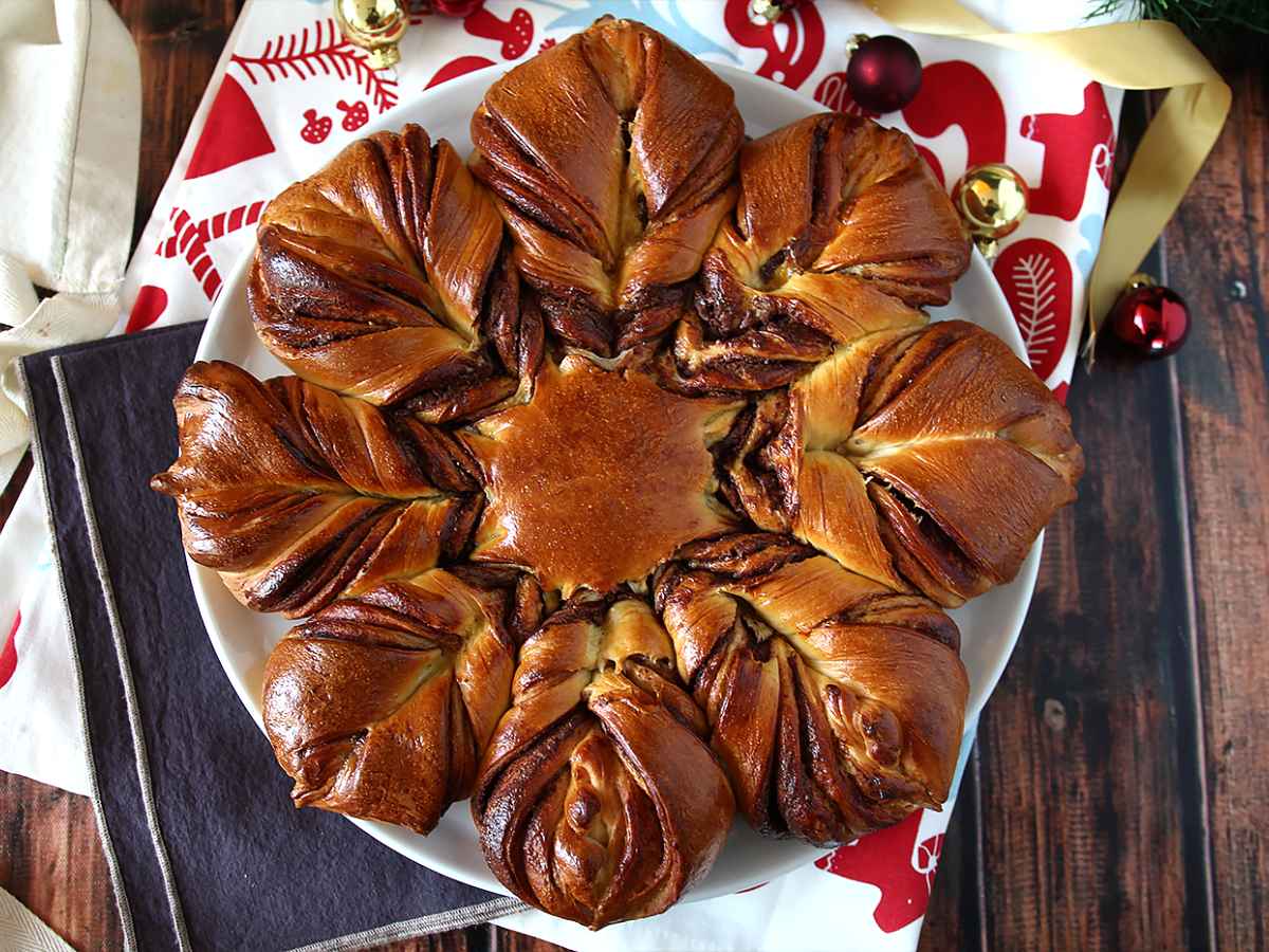 Stella di pan brioche al cioccolato