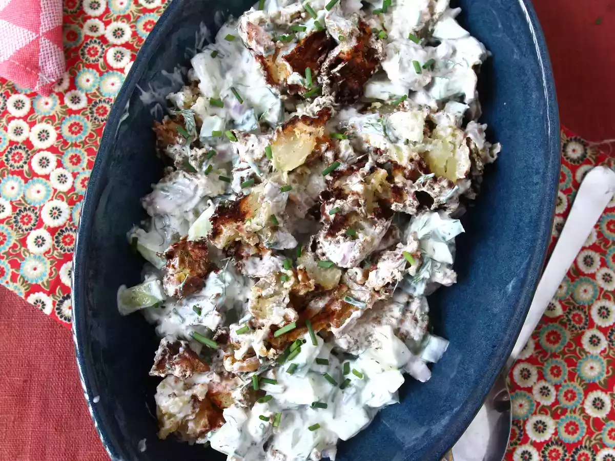 Ricetta Insalata di cetrioli e patate croccanti