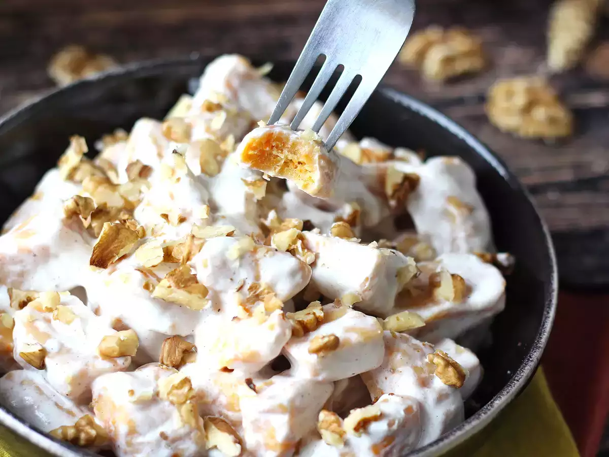 Ricetta Gnocchi di zucca cremosi con philadelphia e noci croccanti