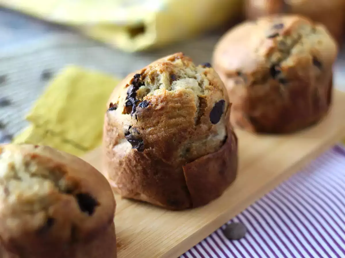 Ricetta Muffin alla banana e gocce di cioccolato extra gourmet