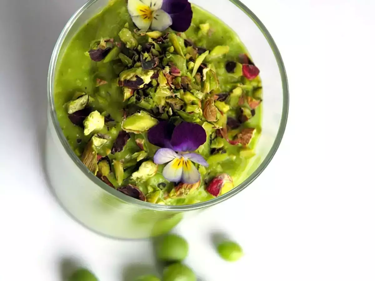 Ricetta Crema di piselli e pistacchi