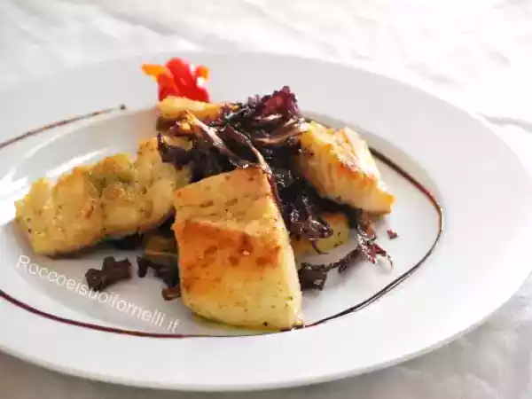 Ricetta Baccalà con radicchio croccante