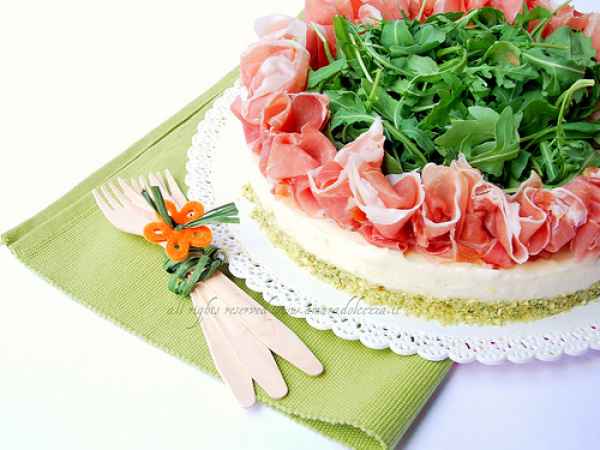 Ricetta Cheesecake stracchino, crudo e rucola