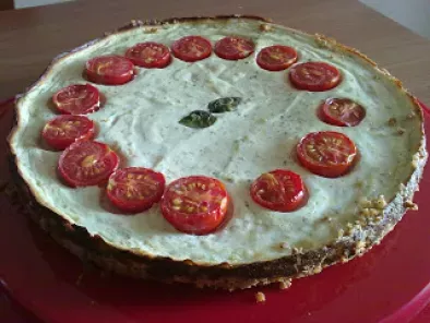 Ricetta Cheesecake salata con ricotta di pecora, basilico e pomodorini