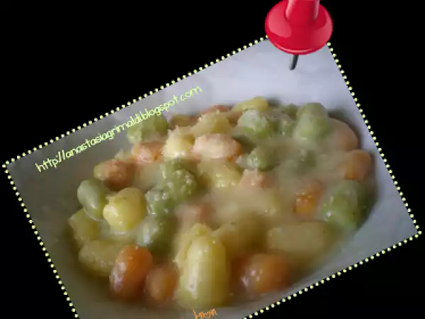 Ricetta Gnocchetti tricolore con fonduta di gorgonzola dolce