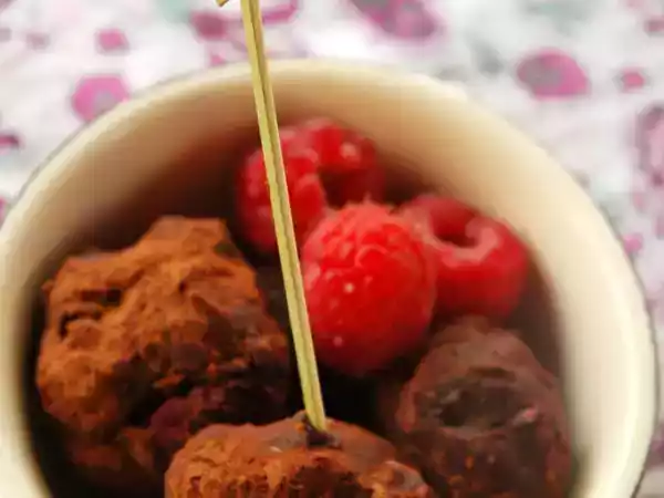 Ricetta Tartufi al cioccolato e lamponi