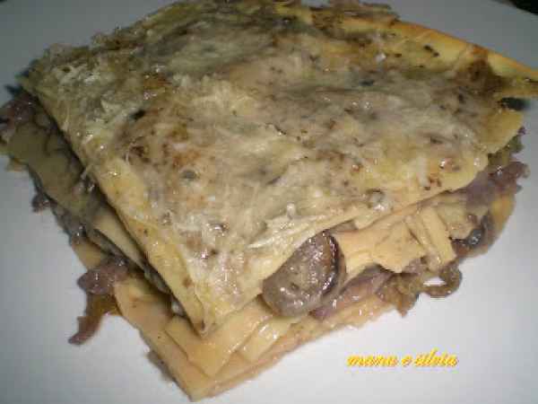 Ricetta Lasagne alla verza in crema di funghi