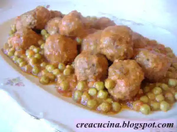 Ricetta Polpettine di carne e salsiccia con piselli