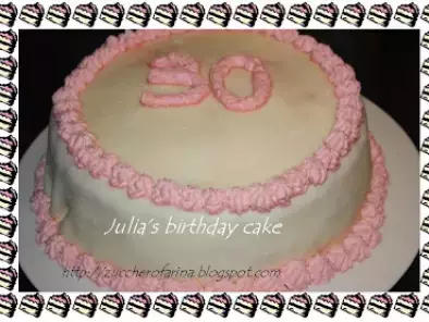 Ricetta Torta di compleanno ai marshmallow bianchi e panna rosa + vincitore giochino