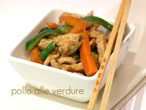 Ricetta Pollo alle verdure (con wok)