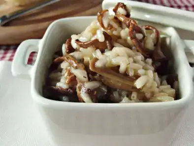 Ricetta La settimana altoatesina - parte i - riso con i finferli e formaggio grigio (graukäse)