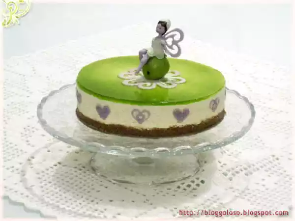 Ricetta Torta la fatina delle mele verdi (cheesecake con mousse di mela verde)