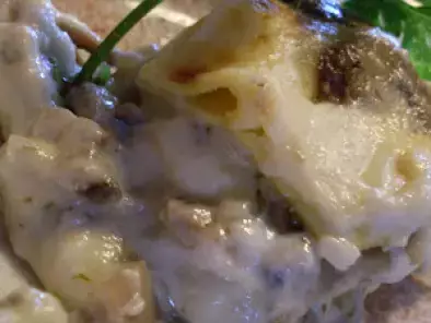 Ricetta Lasagna golosissima ai funghi con taleggio e patate.