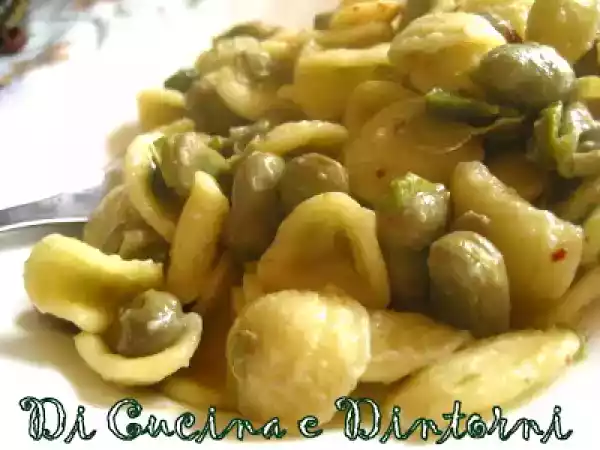 Ricetta Orecchiette piccanti con fave e finocchio fresco selvatico