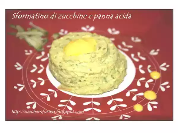 Ricetta Sformatino di zucchine con panna acida allo zafferano