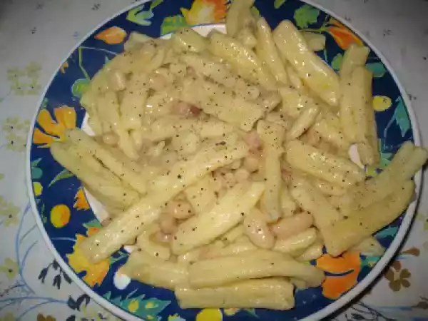 Ricetta Casarecce e fagioli cannellini con pancetta