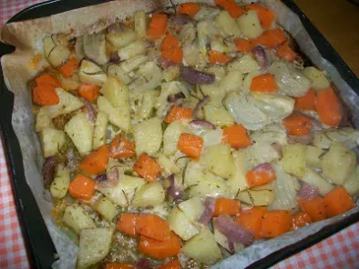 Ricetta Patate, zucca e finocchi al forno