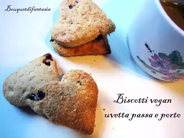 Ricetta Biscotti vegan all'uvetta passa e porto