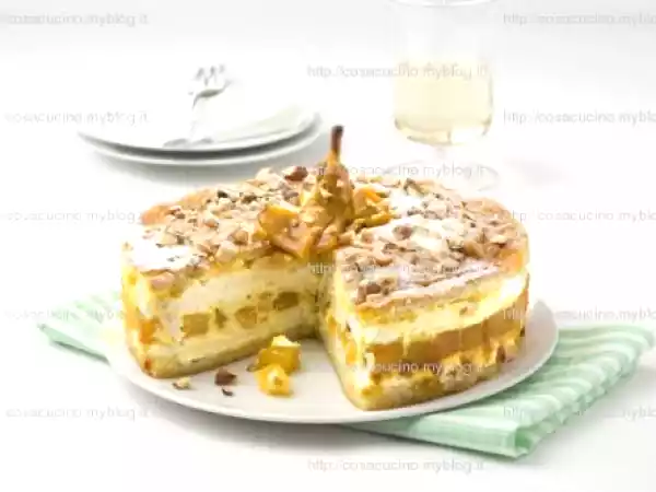 Ricetta Torta soffice con le pere allo zafferano