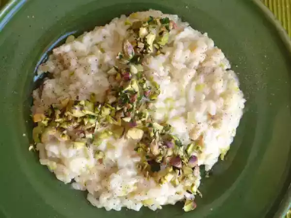 Ricetta Risotto ai porri e pistacchi