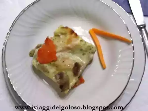 Ricetta Lasagne al forno salmone e funghi