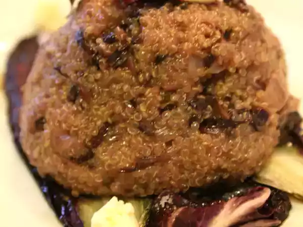 Ricetta Risotto radicchio brie e noci..ma con la quinoa!!