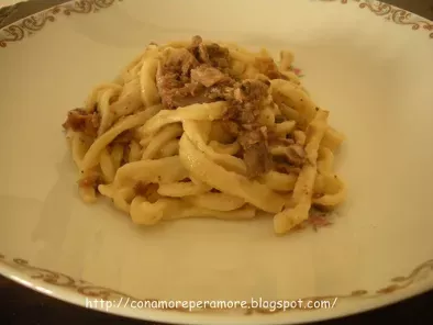 Ricetta Spaghettoni di pasta fresca al ragu' d'anatra