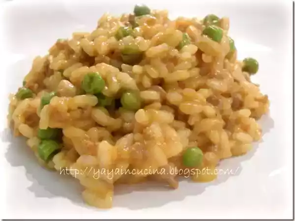 Ricetta Risotto con ragù e piselli