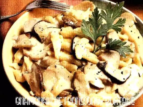 Ricetta Trofie con fonduta ai funghi