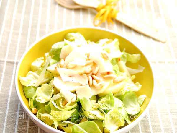 Ricetta Ricetta sprint : insalata di cavolini di bruxelles