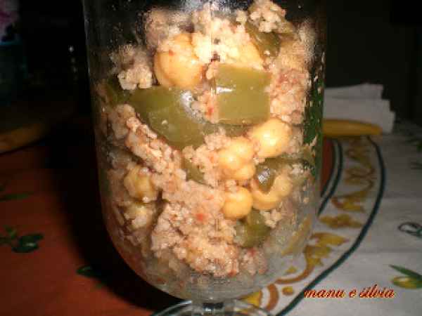 Ricetta Cous cous peperoni e ceci