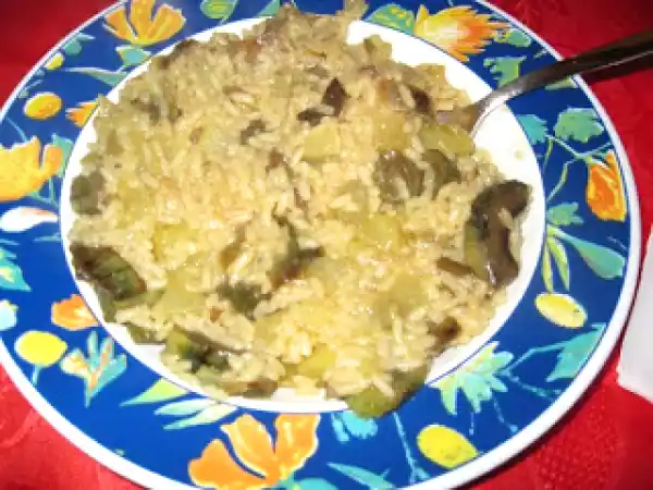 Ricetta Risotto carciofi e patate allo zafferano