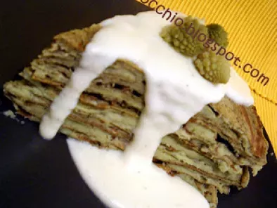 Ricetta Whb #266 - tortino di crepes di grano saraceno con crema di broccolo romano