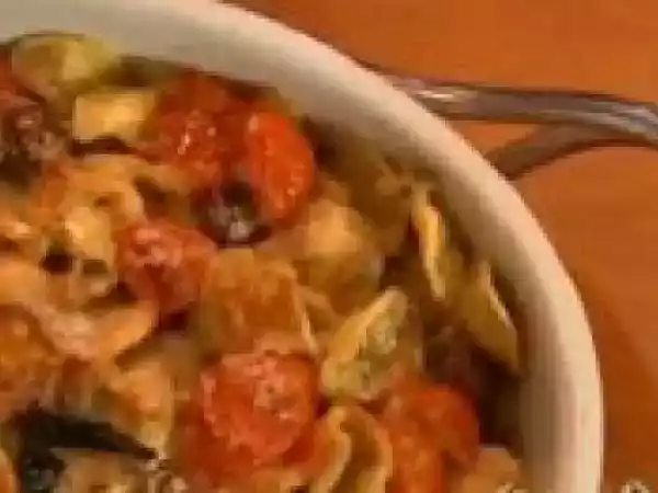 Ricetta Orecchiette gratinate con melanzane e caprino
