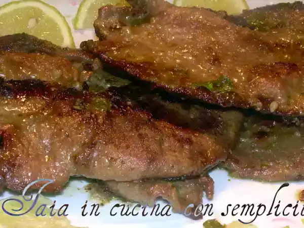 Ricetta Fegato con salsa al limone