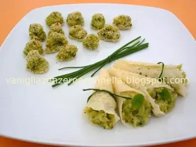 Ricetta Coni di parmigiano con mousse di zucchine