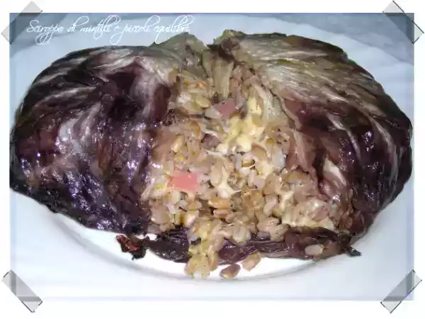 Ricetta Fagottino di radicchio di chioggia con farro, speck e scamorza affumicata