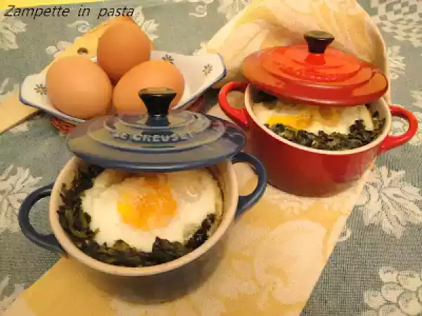 Ricetta Uova in cocotte alla fiorentina