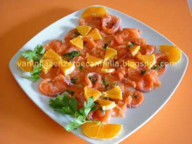 Ricetta Carpaccio di salmone all'arancia