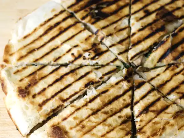 Ricetta Piadina con funghi e spinaci