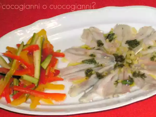 Ricetta Alici e verdure marinate