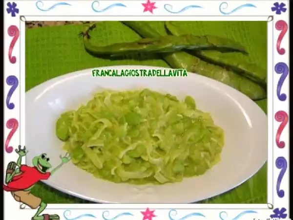 Ricetta Tagliatelle con le fave fresche risbucciate il nome originale
